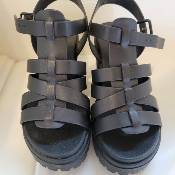 MIA Black strappy Sandals with block heel size 6 - Picture 5 of 11